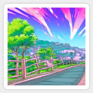 Anime Style Landscape Sticker